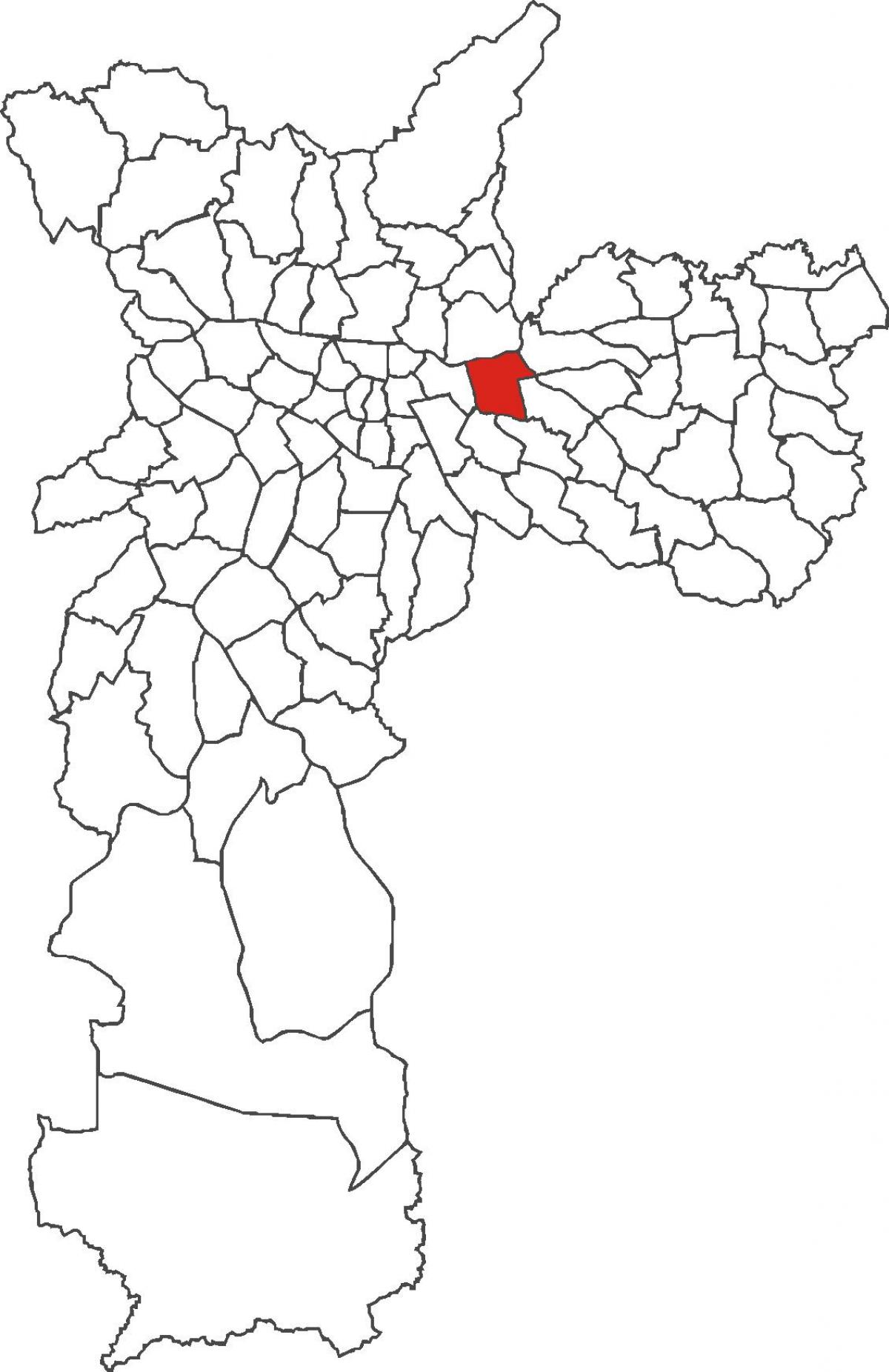 Mapa Tatuapé distriktu