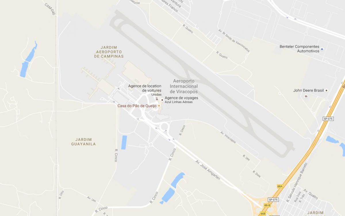 Mapa VCP - Campinas aerodrom