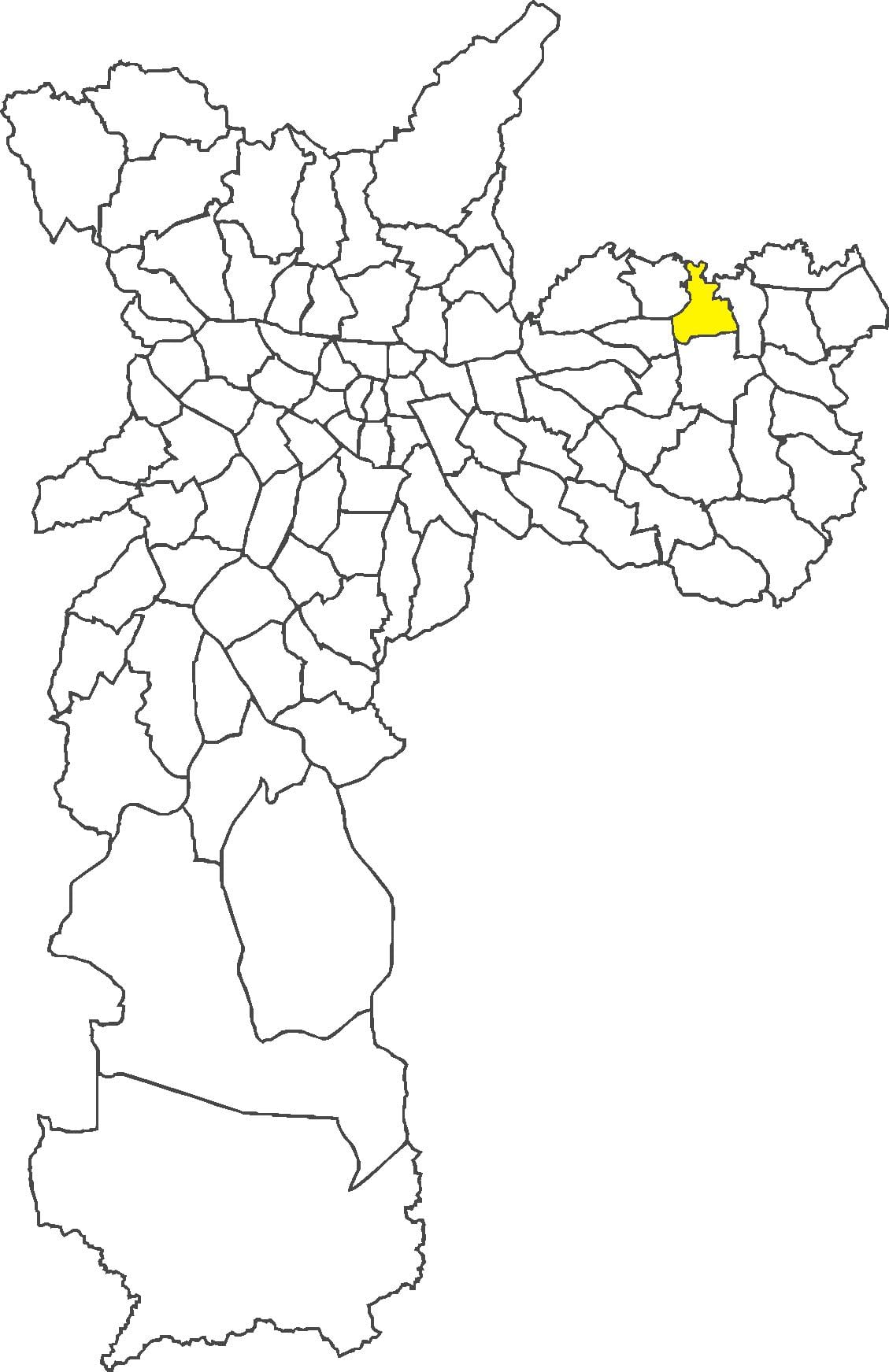 Mapa Vila Jacuí distriktu