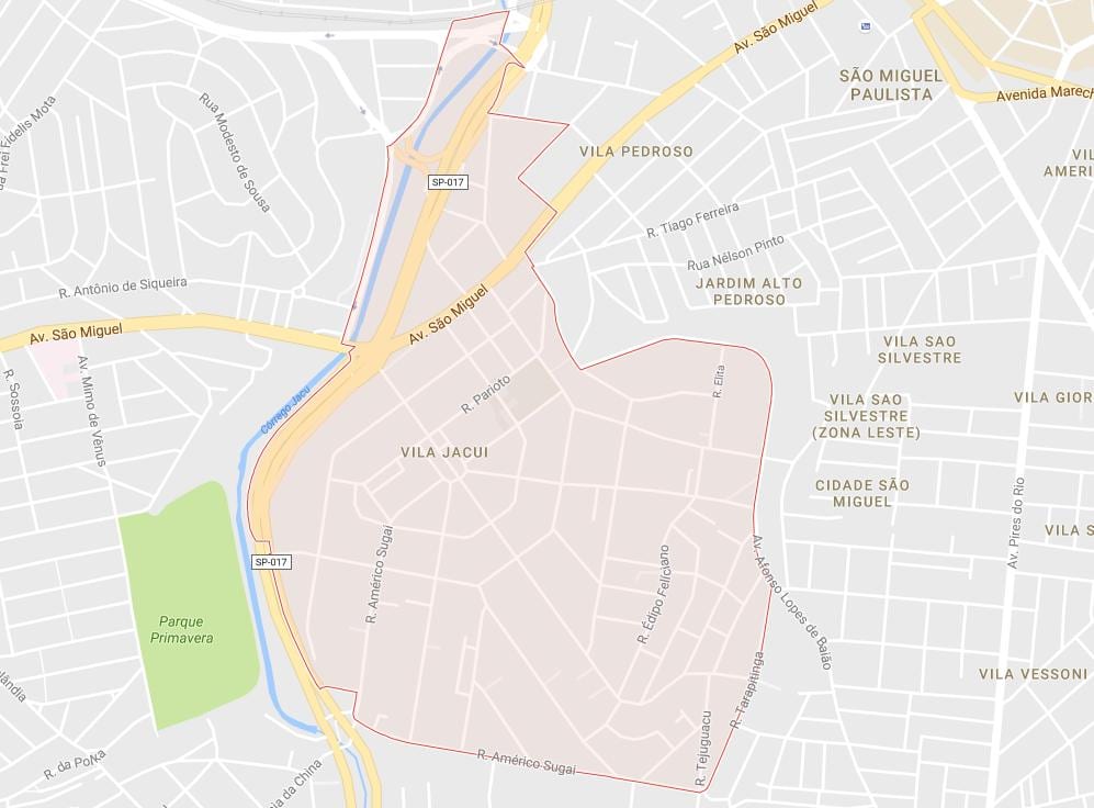 Mapa Vila Jacuí Sao Paulo