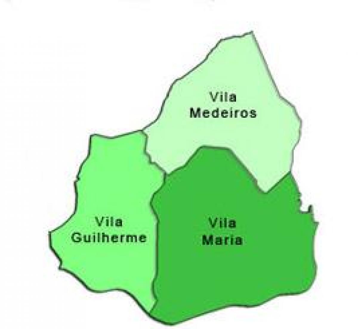 Mapa Vila Maria pod-prefektura