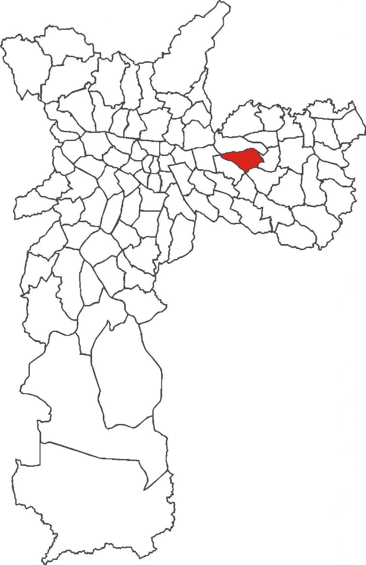 Mapa Vila Matilde distriktu