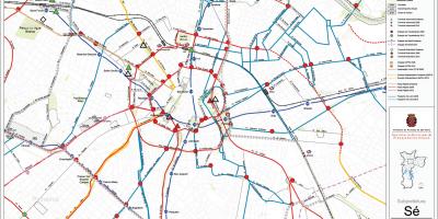 Mapa a izgledaju kao otisci prstiju Sao Paulo - Javni prijevoz