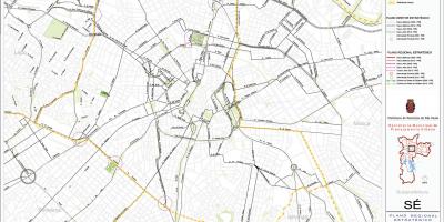 Mapa a izgledaju kao otisci prstiju Sao Paulo - Putevi