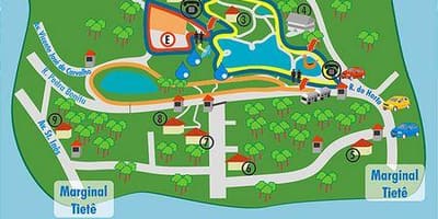 Mapa Alberto Löfgren park - vrt cvetne