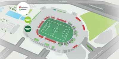 Mapa Allianz Parque - Niže tribina