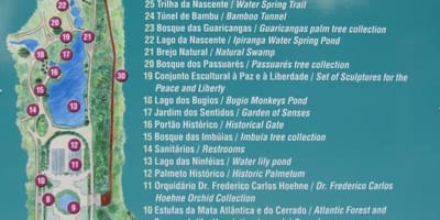 Karta u botaničkoj bašti Sao Paulo