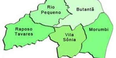 Mapa Butantã pod-prefektura