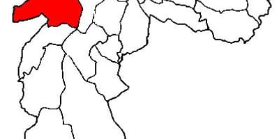 Mapa Butantã pod-prefektura Sao Paulo