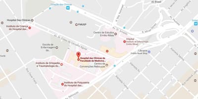 Mapa Clínicas bolnici