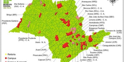 Mapa institut Federalni u Sâo Paulo - IFSP