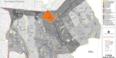 Mapa Itaim Paulista - Vila Curuçá Sao Paulo - Okupacija tlu