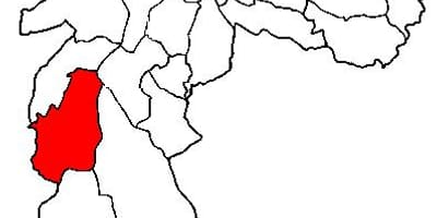 Mapa M'Boi Mirim pod-prefektura Sao Paulo