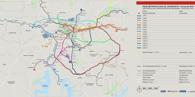 Mapa mreže transport Sao Paulo