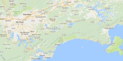Mapa plaži Caçandoca