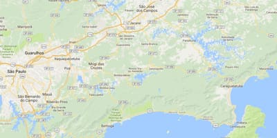 Mapa plaži Cruzeiro