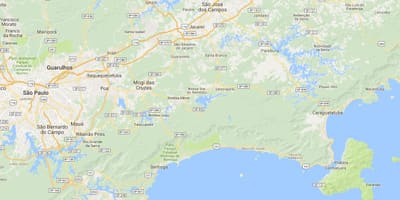 Mapa plaži Perequê Açu