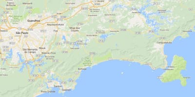 Mapa plaži Perequê Mirim