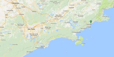 Mapa plaži Vermelha uraditi Norte