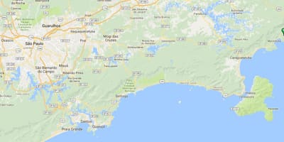Mapa plaži Vermelha uraditi Sul