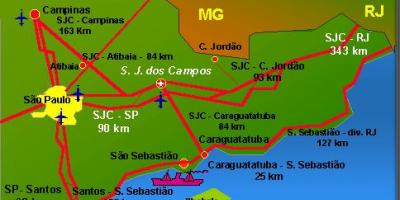 Mapa Sao José dos Campos aerodrom
