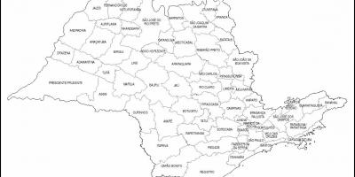 Mapa Sao Paulo djevica - mikro-regionima