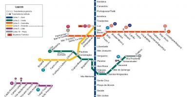Mapa Sao Paulo metro