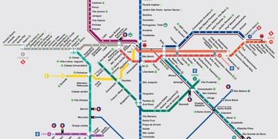 Mapa Sao Paulo transporte