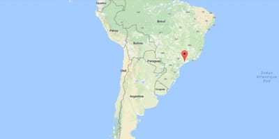 Mapa Sao Paulo u Južnoj Americi.